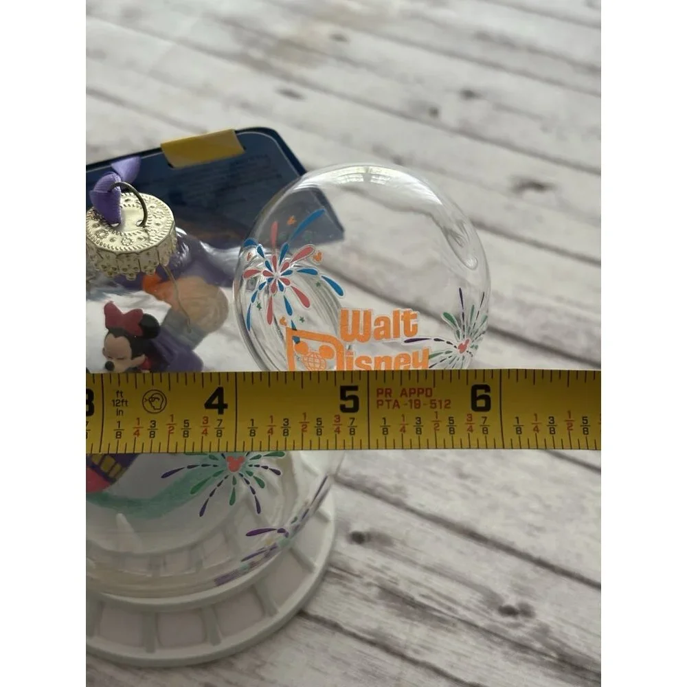 NWT Disneyland Mickey Minnie Mouse‎ Icon Glass Ball Ornament Space Mountain Ride